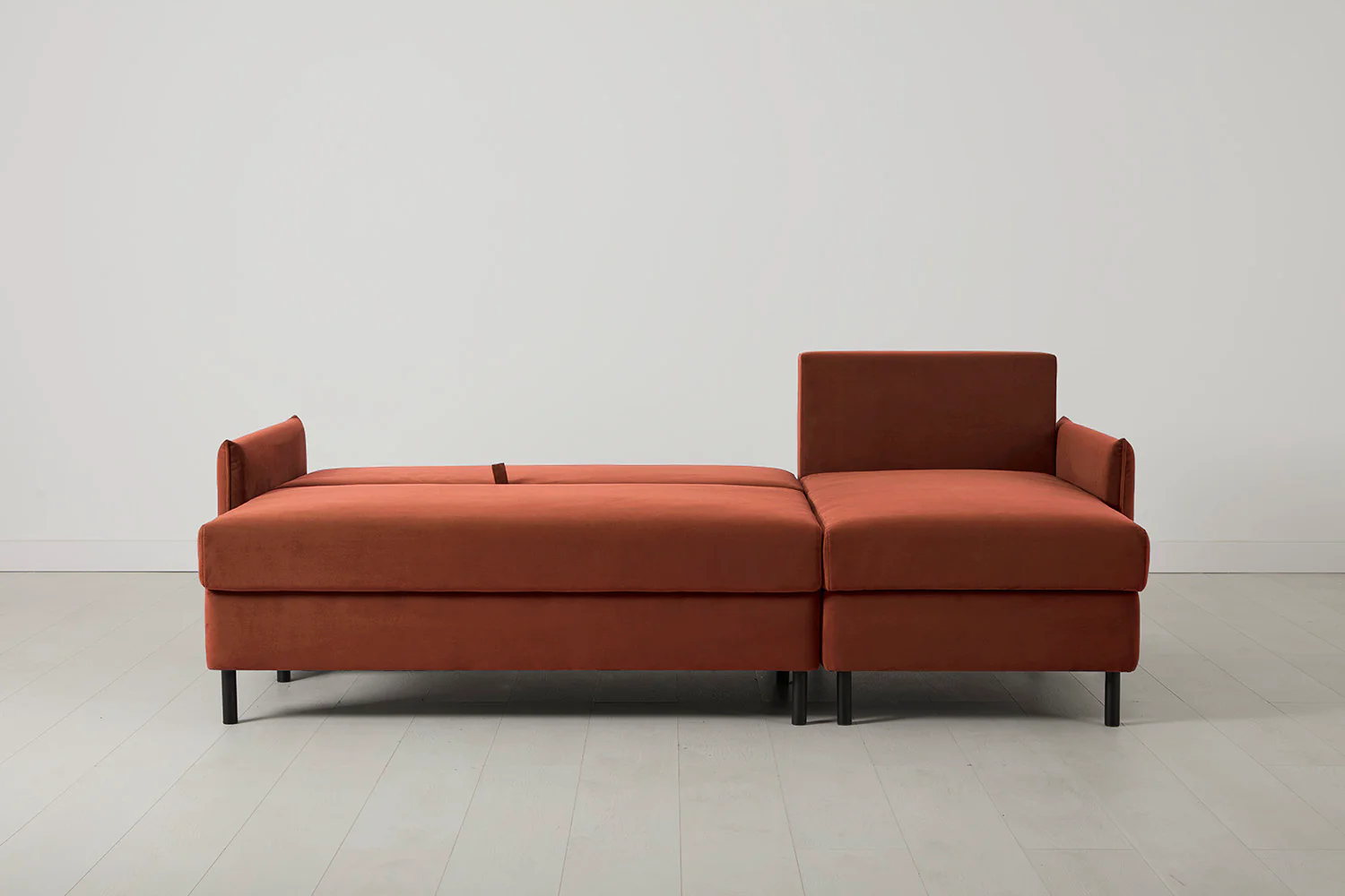 Model 12 Sofa Bed with Storage 3 Seater Right Chaise, Brick - Image 10