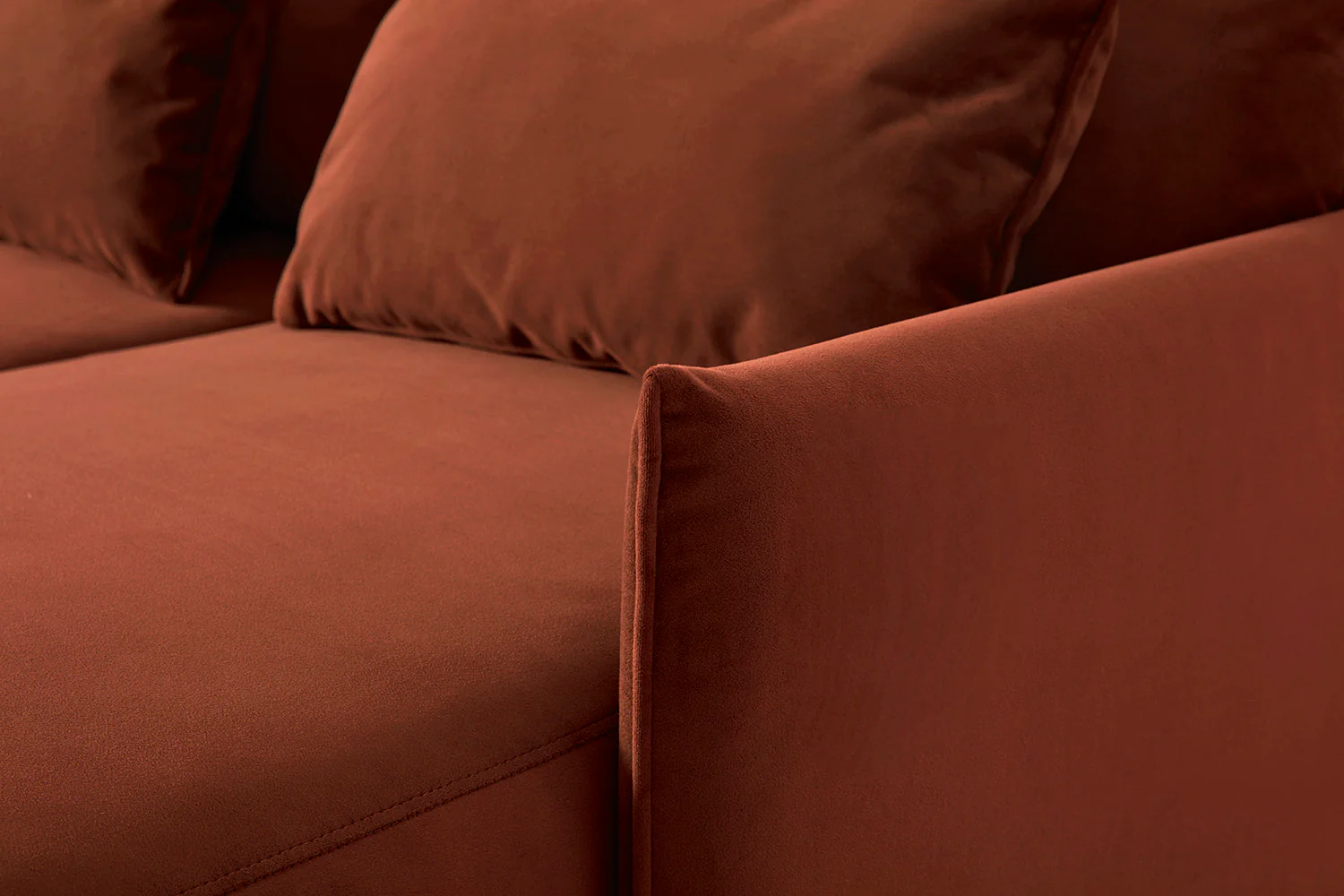 Model 12 Sofa Bed with Storage 3 Seater Right Chaise, Brick - Image 21