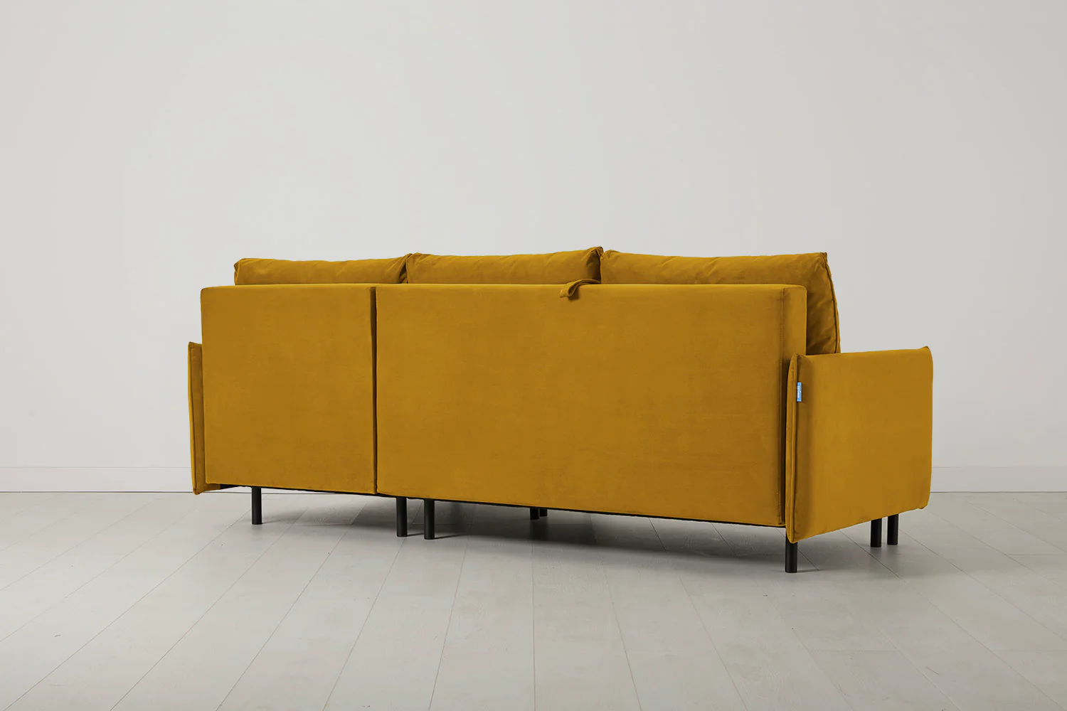 Model 12 Sofa Bed with Storage 3 Seater Right Chaise, Mustard - Image 9