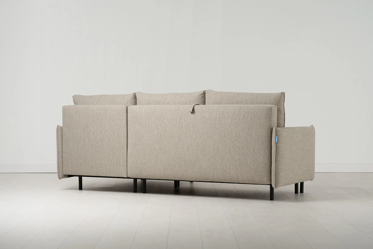Model 12 Sofa Bed with Storage 3 Seater Right Chaise, Pumice - Image 10