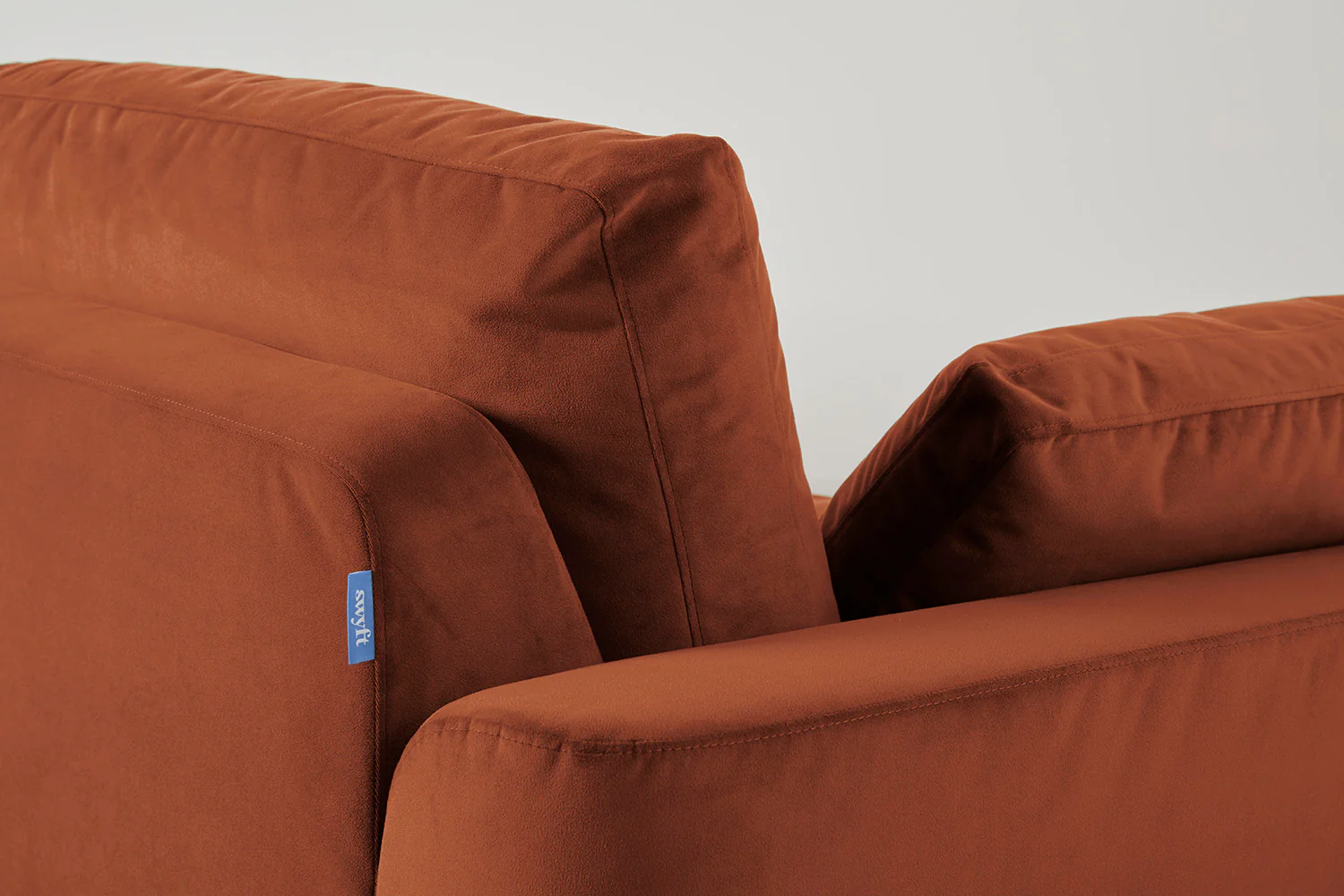 Model 13 2-Seater Right Chaise Sofa, Brick - Image 5