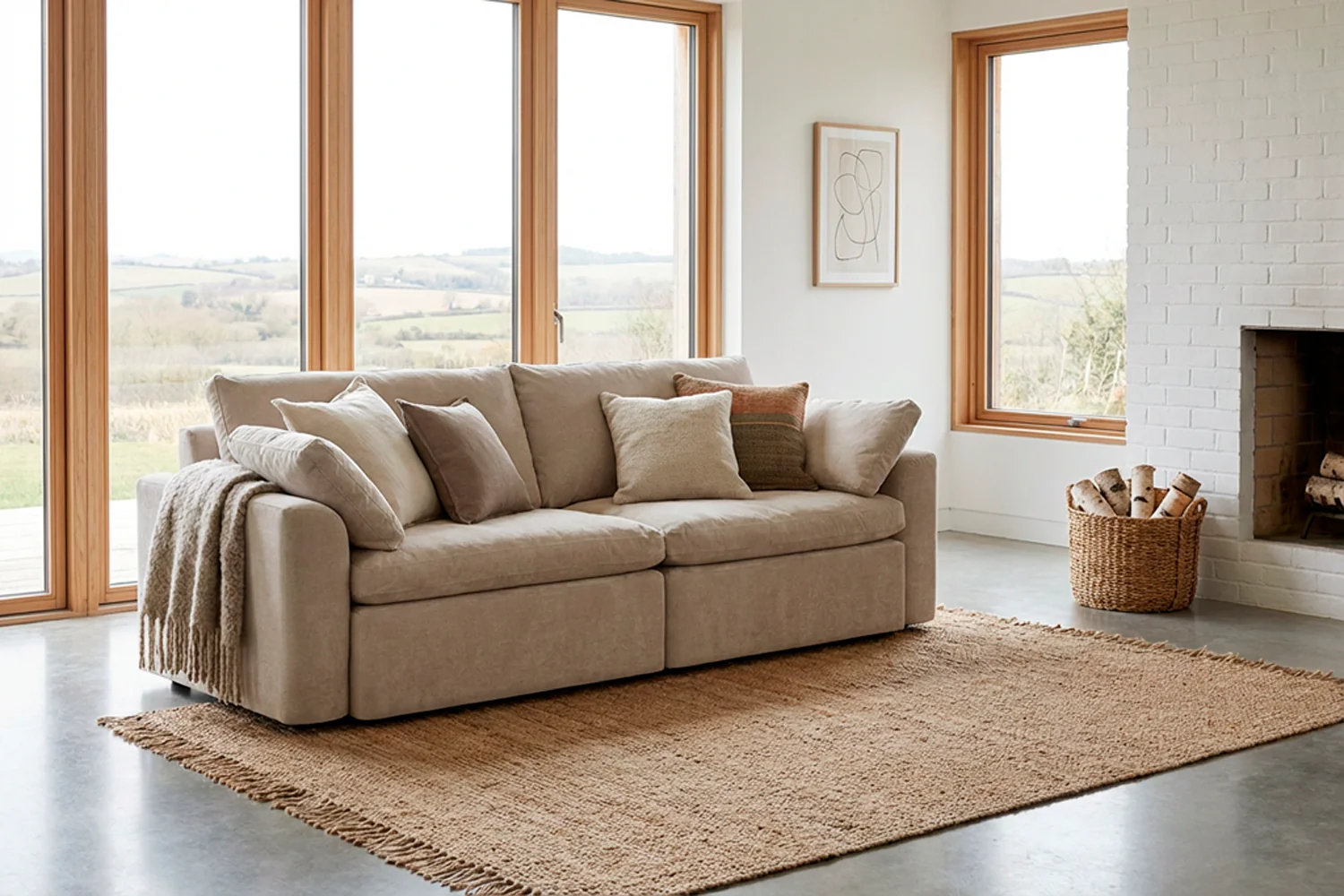 Model 13 3-Seater Sofa, Chalk - Image 2