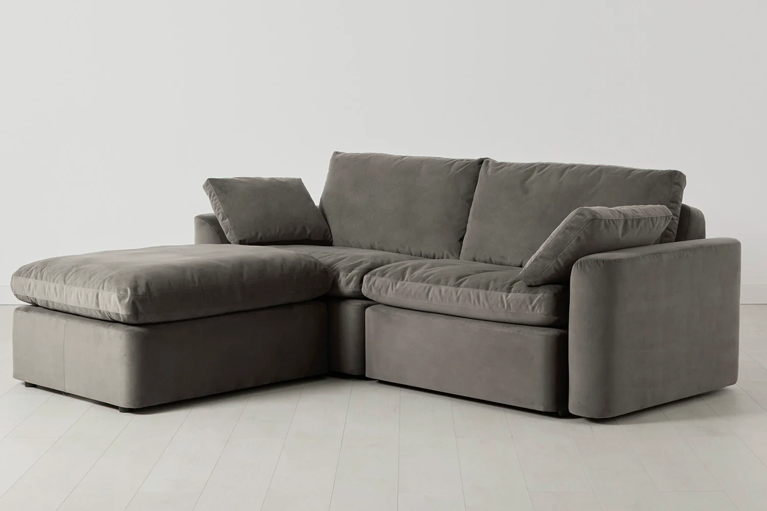 Model 13 3-Seater Left Chaise Sofa, Elephant - Image 2