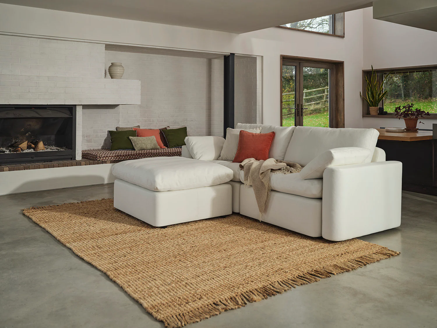 Model 13 3-Seater Left Chaise Sofa, White - Image 2
