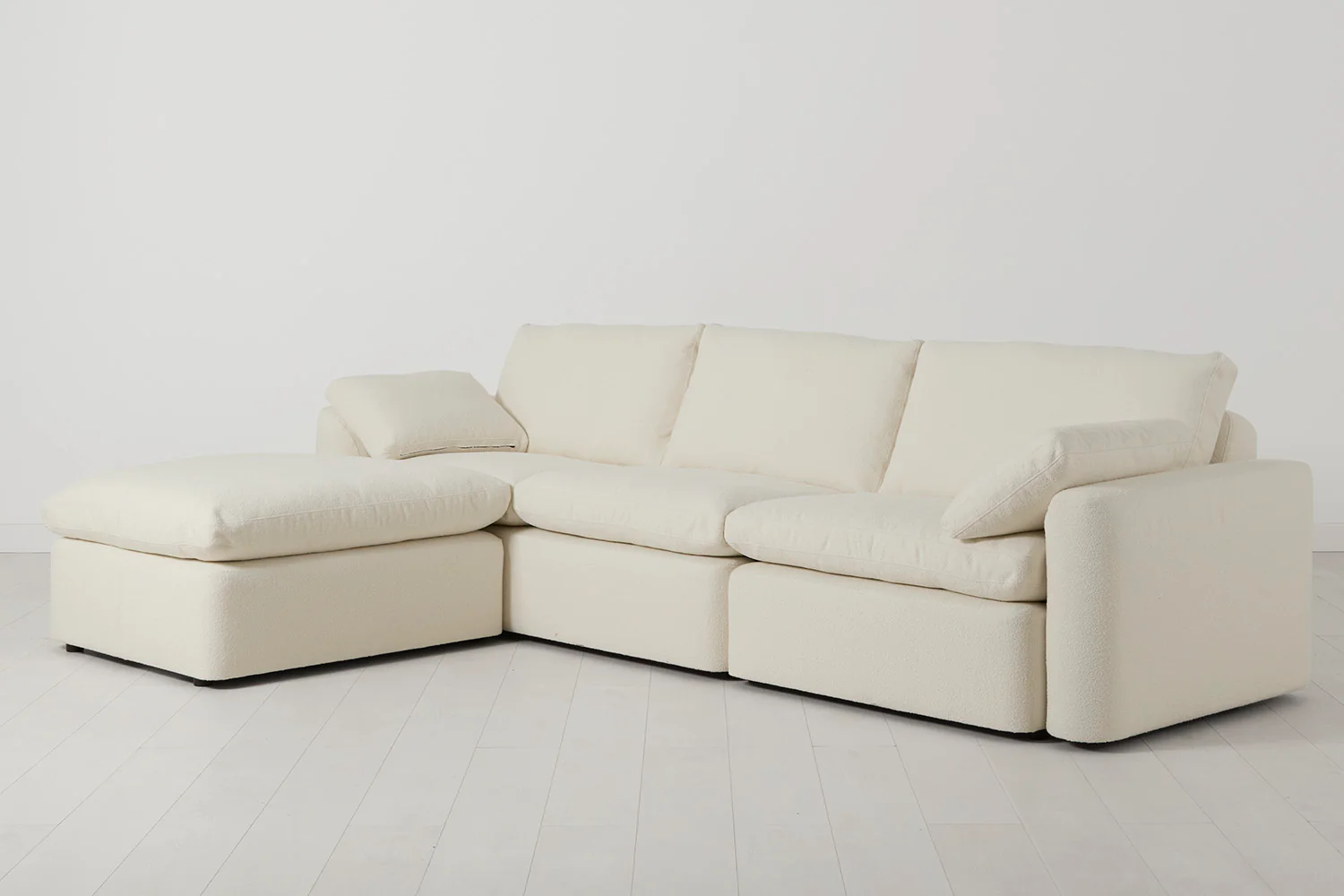 Model 13 4-Seater Left Chaise Sofa, Ivory - Image 2