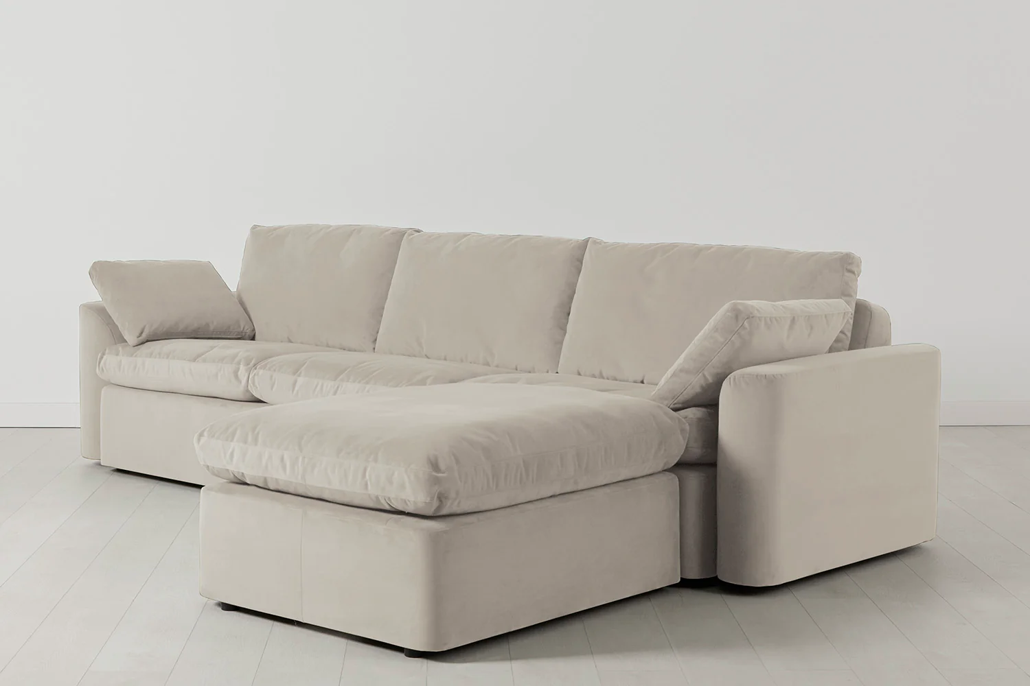 Model 13 4-Seater Sofa with Ottoman, Bone - Image 2