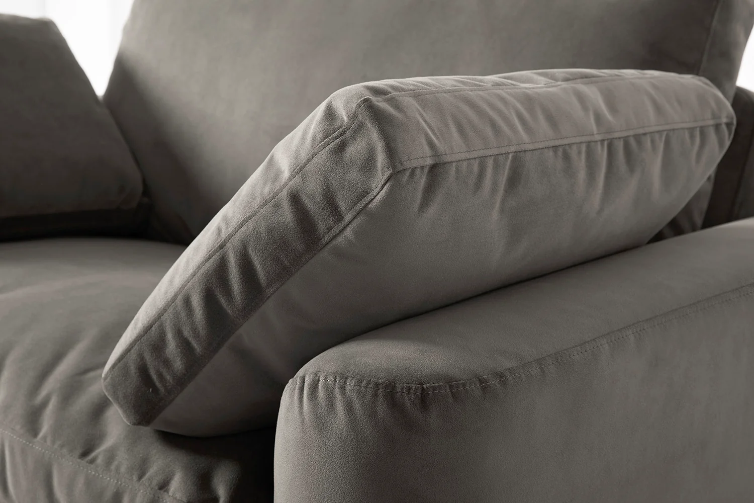 Model 13 3-Seater Left Chaise Sofa, Elephant - Image 6
