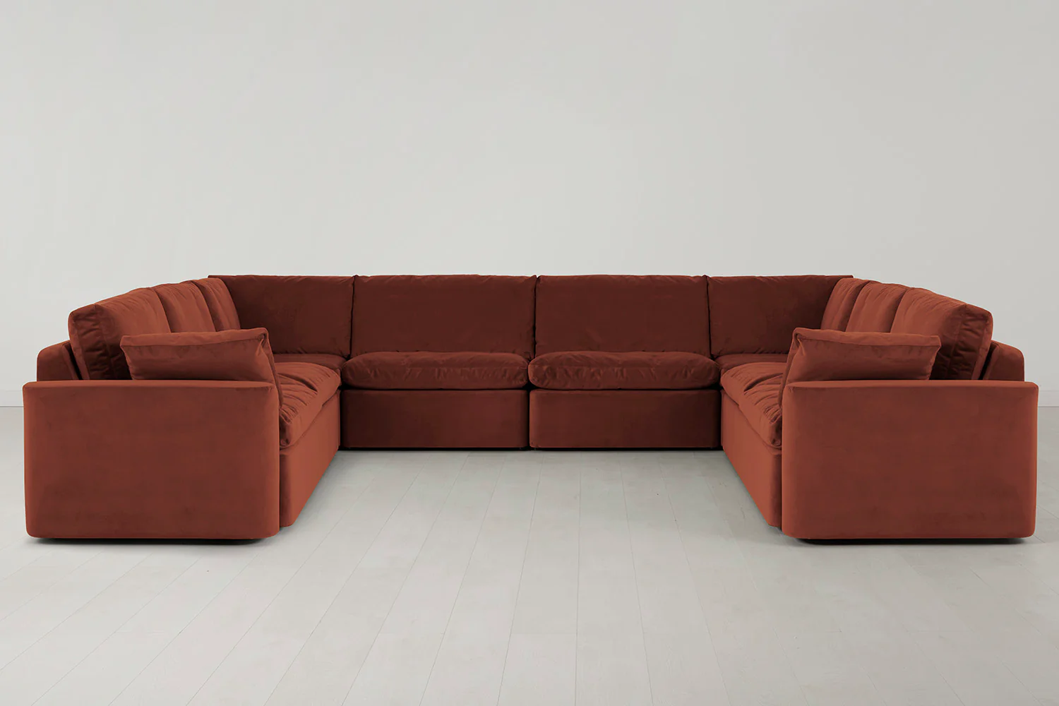 Model 13 U Shaped Sofa, Brick