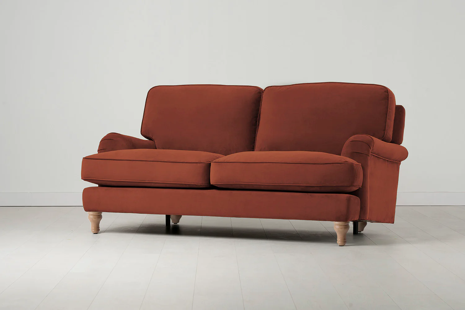 Model 15 2 Seater Sofa, Oak / Brick - Image 2