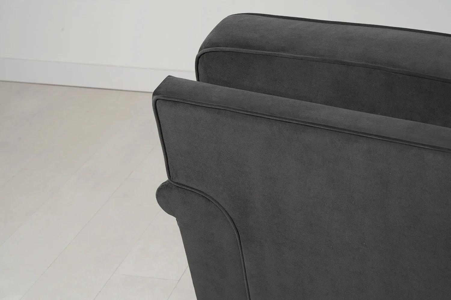 Model 15 2 Seater Sofa with Ottoman, Charcoal - Image 9