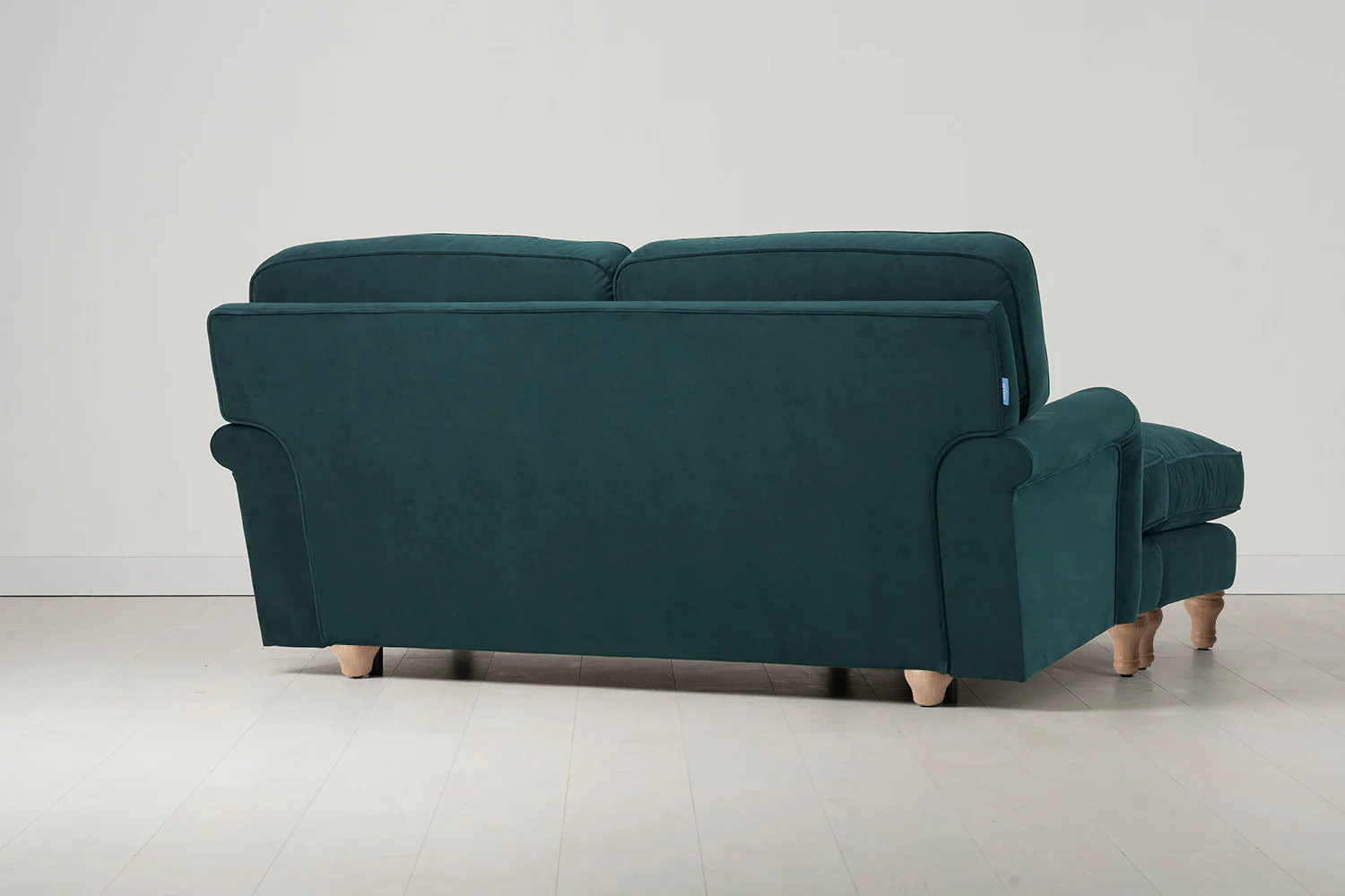 Model 15 2 Seater Sofa with Ottoman, Oak / Kingfisher - Image 3