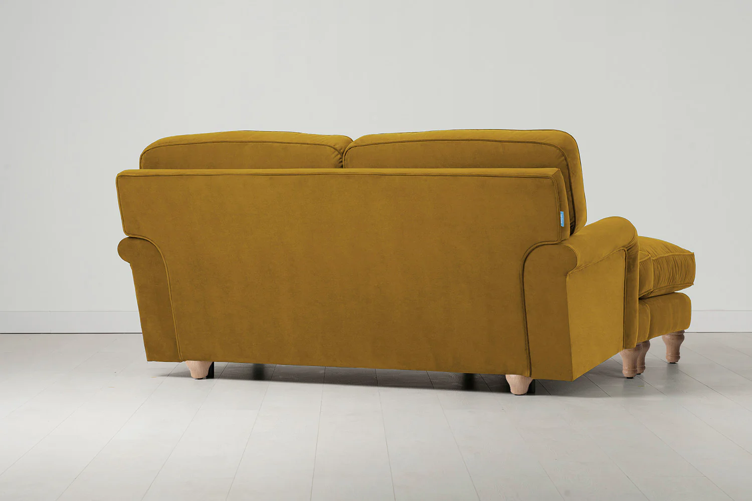 Model 15 2 Seater Sofa with Ottoman, Oak / Mustard - Image 3
