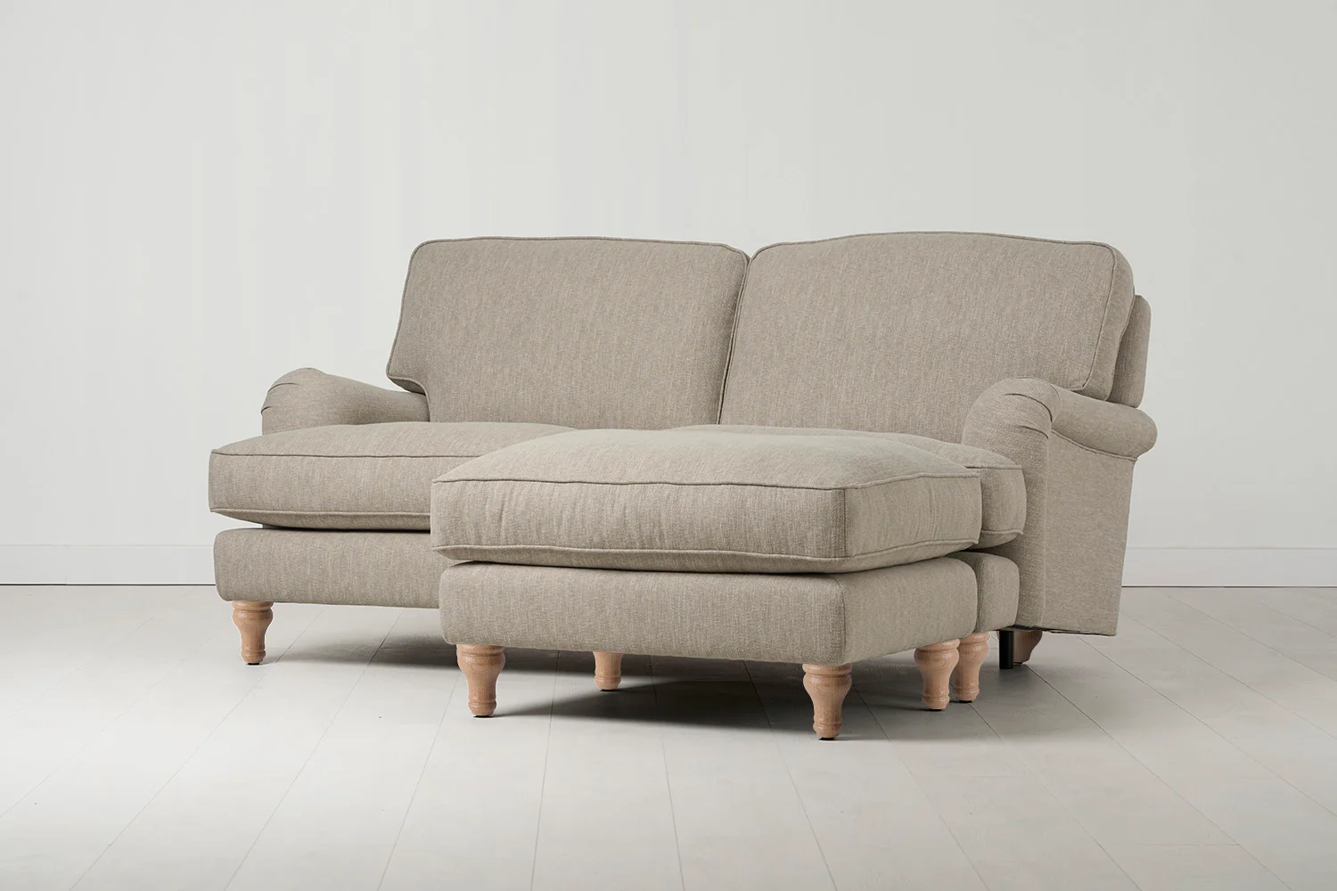 Model 15 2 Seater Sofa with Ottoman, Oak / Pumice - Image 2