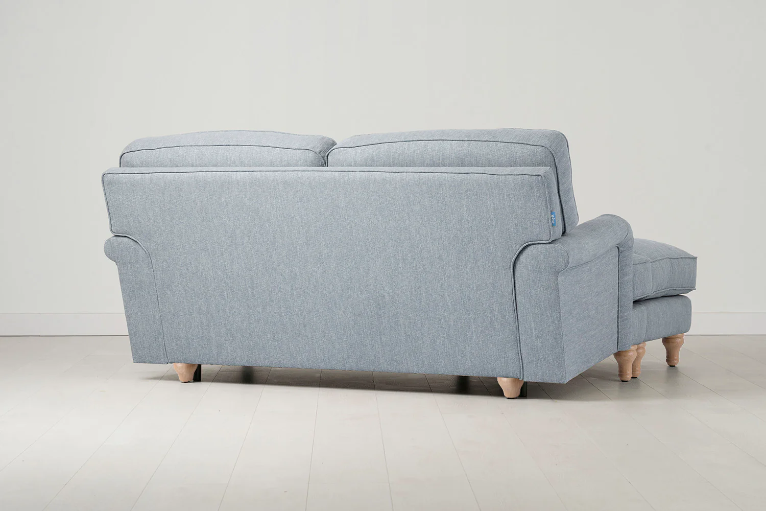 Model 15 2 Seater Sofa with Ottoman, Oak / Seaglass - Image 3