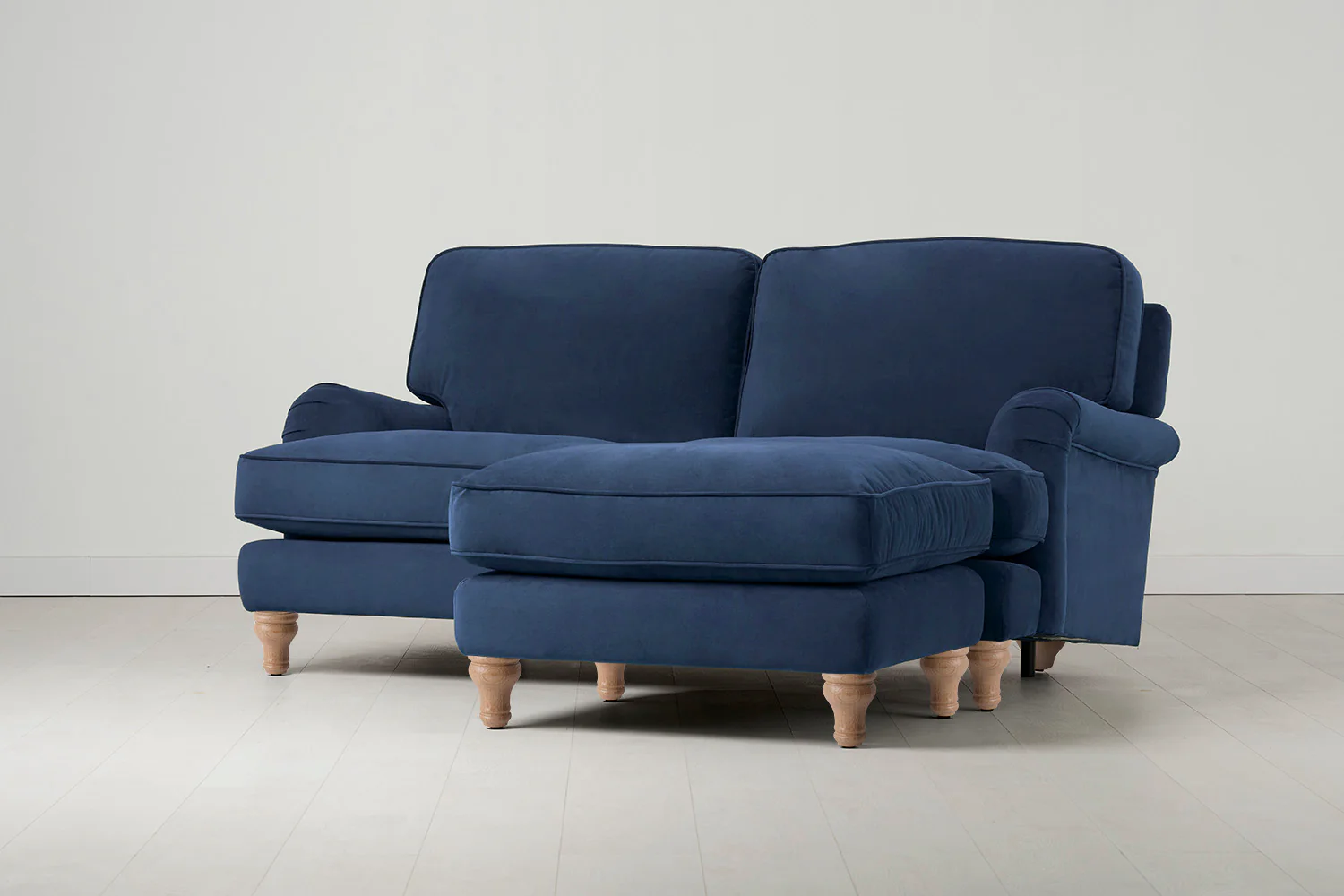 Model 15 2 Seater Sofa with Ottoman, Oak / Teal - Image 2