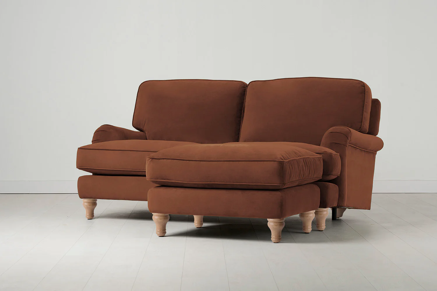 Model 15 2 Seater Sofa with Ottoman, Oak / Umber - Image 2