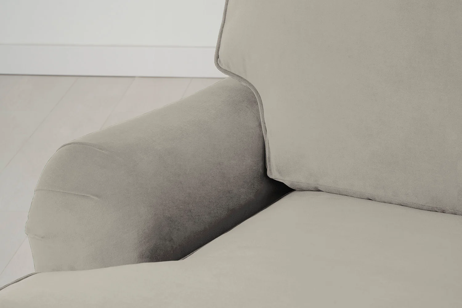 Model 15 3 Seater Sofa, Oak / Bone - Image 5