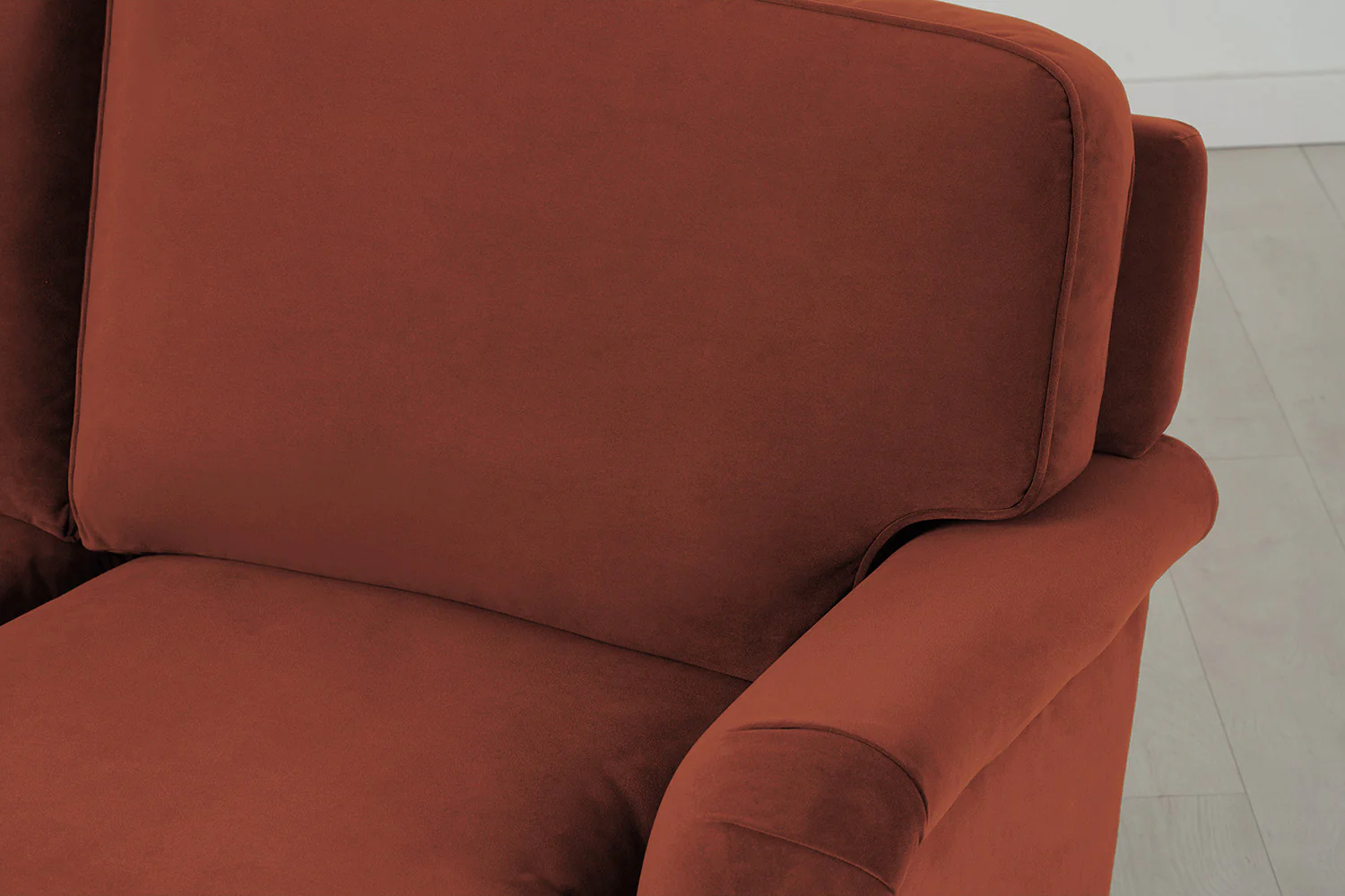 Model 15 3 Seater Sofa, Oak / Brick - Image 6