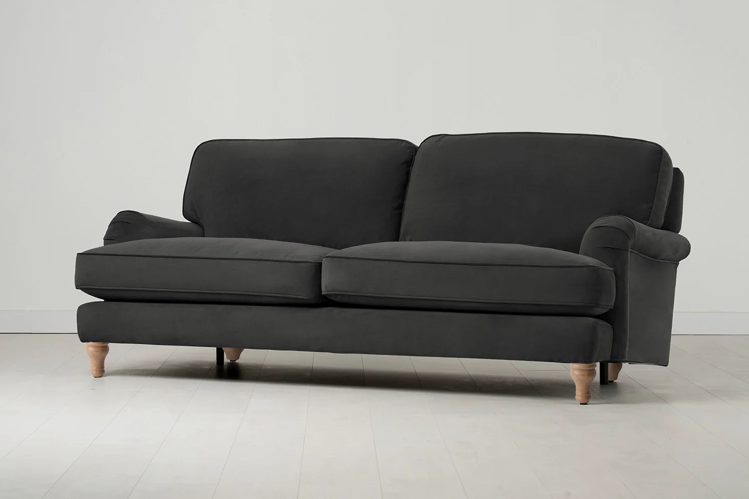 Model 15 3 Seater Sofa, Oak / Charcoal - Image 2
