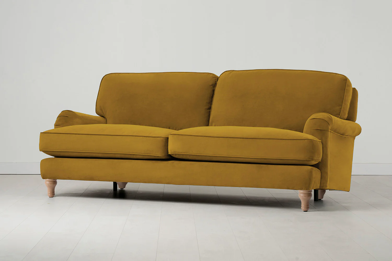 Model 15 3 Seater Sofa, Oak / Mustard - Image 2