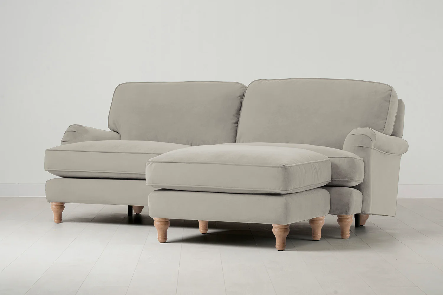 Model 15 3 Seater Sofa with Ottoman, Oak / Bone - Image 2