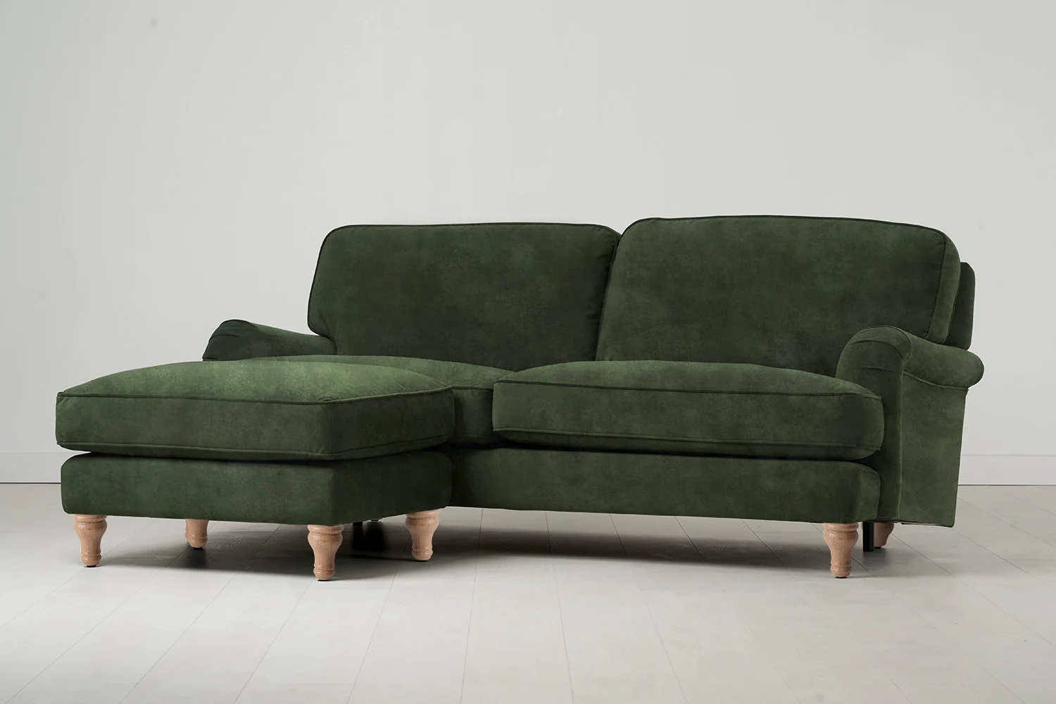 Model 15 3 Seater Sofa with Ottoman, Oak / Conifer - Image 2