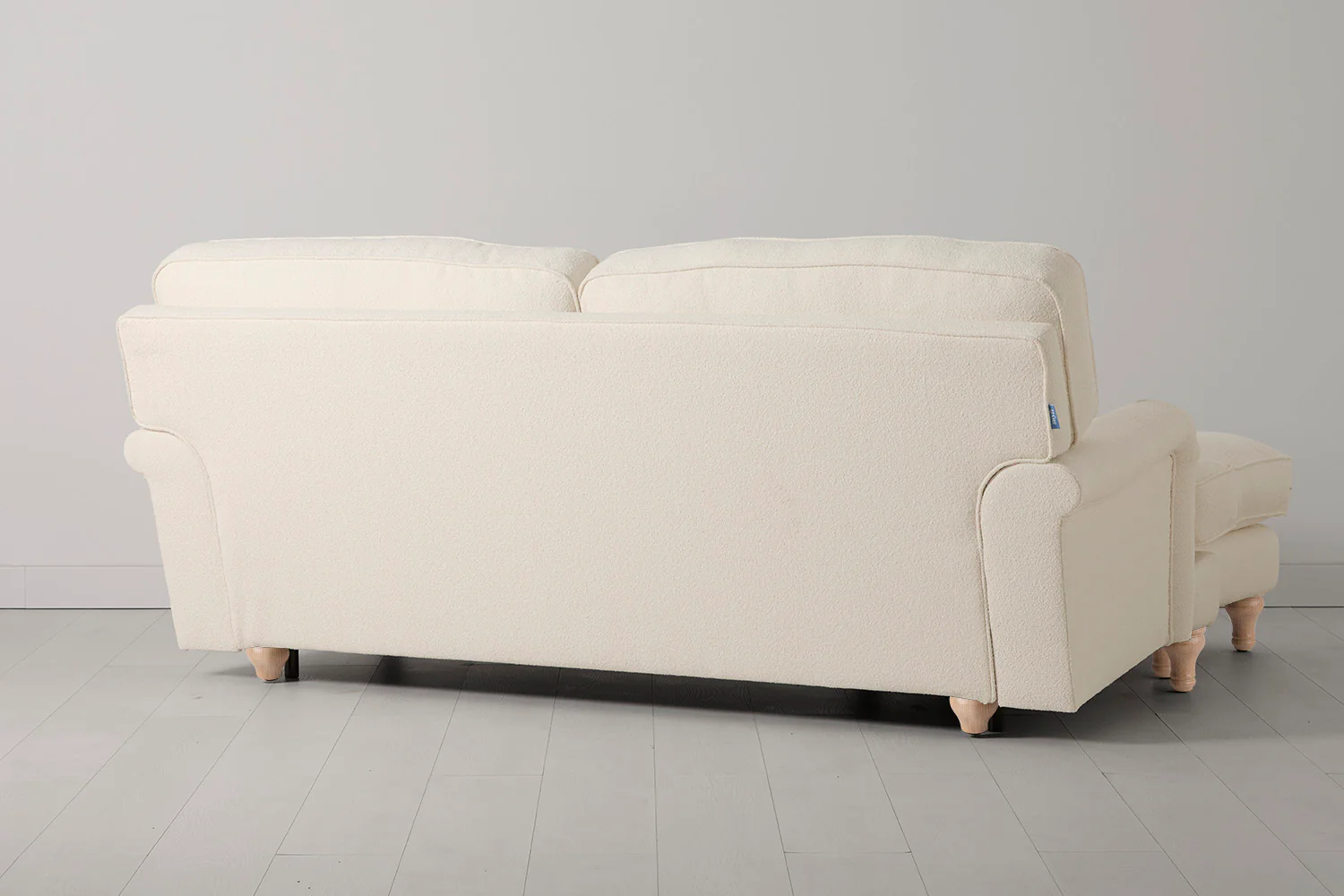 Model 15 3 Seater Sofa with Ottoman, Oak / Ivory - Image 3