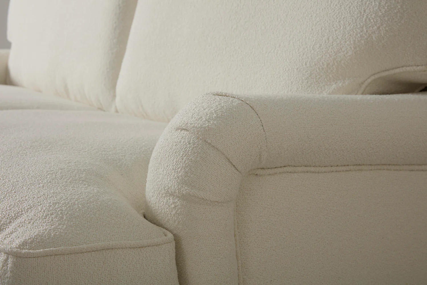 Model 15 3 Seater Sofa with Ottoman, Oak / Ivory - Image 5