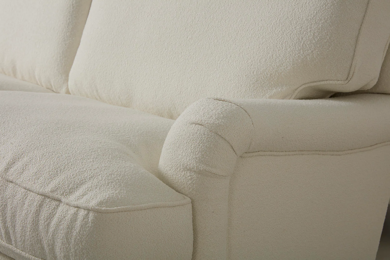 Model 15 3 Seater Sofa with Ottoman, Oak / Ivory - Image 8