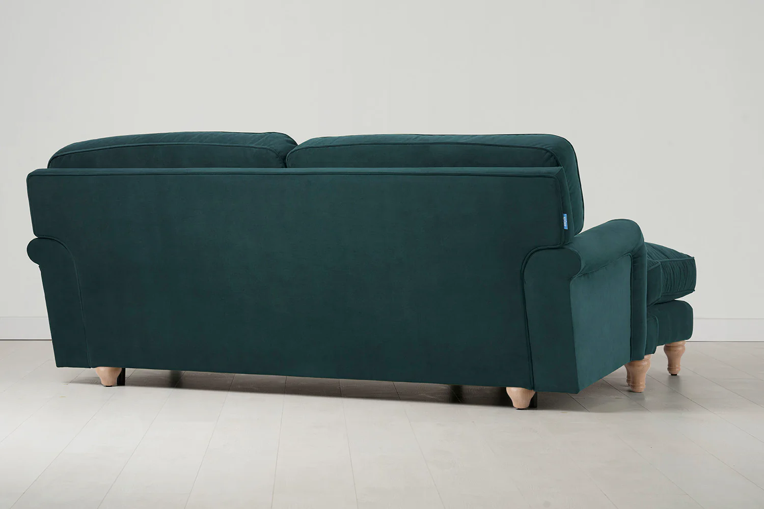 Model 15 3 Seater Sofa with Ottoman, Oak / Kingfisher - Image 3