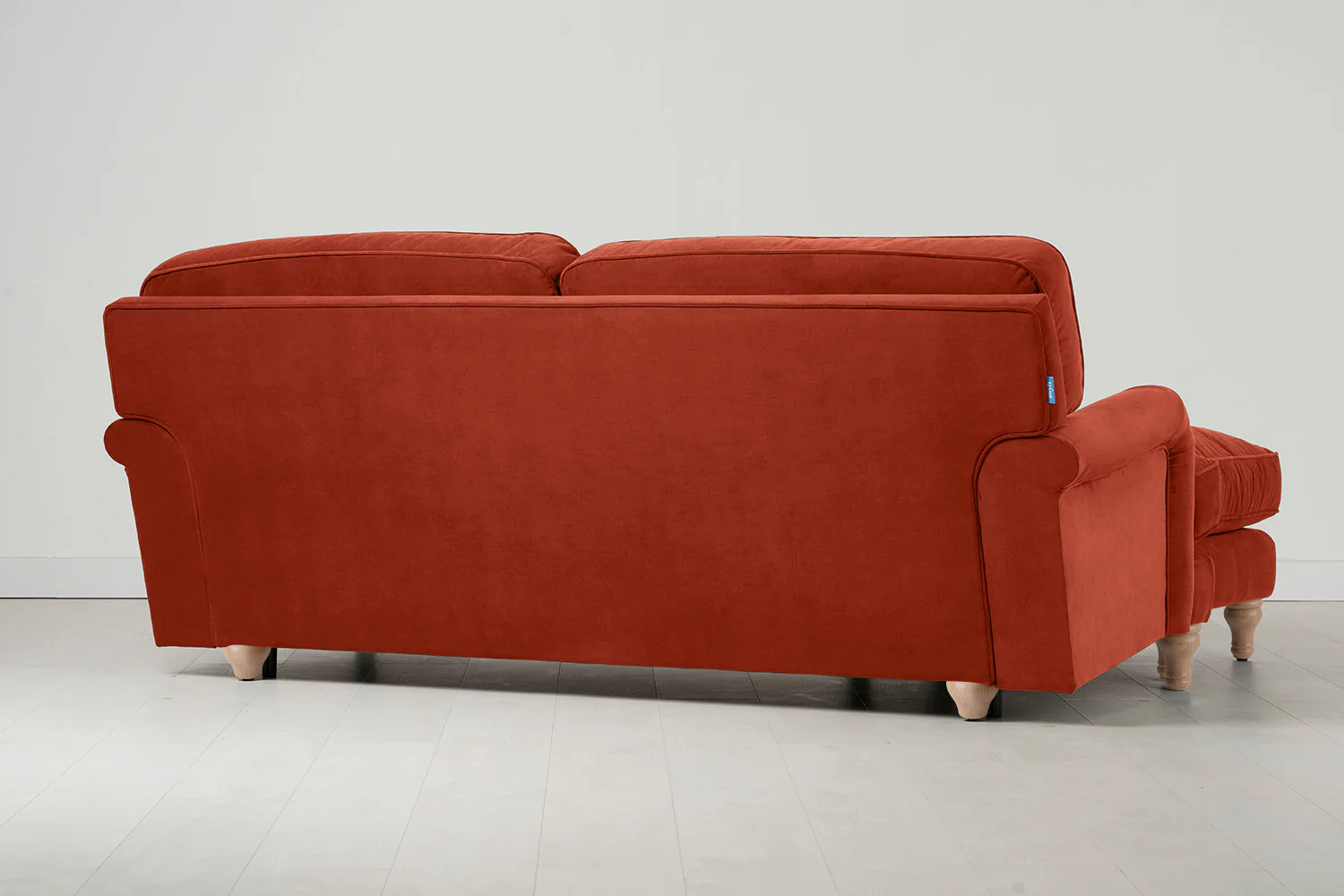 Model 15 3 Seater Sofa with Ottoman, Oak / Paprika - Image 3