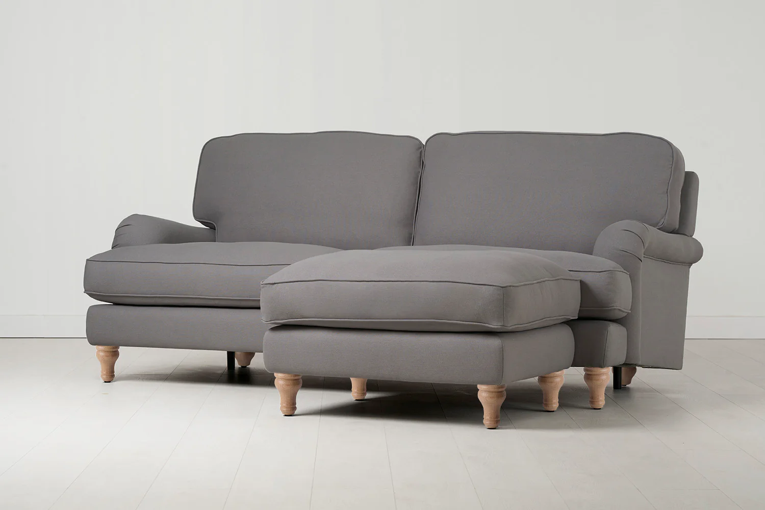 Model 15 3 Seater Sofa with Ottoman, Oak / Risso - Image 2