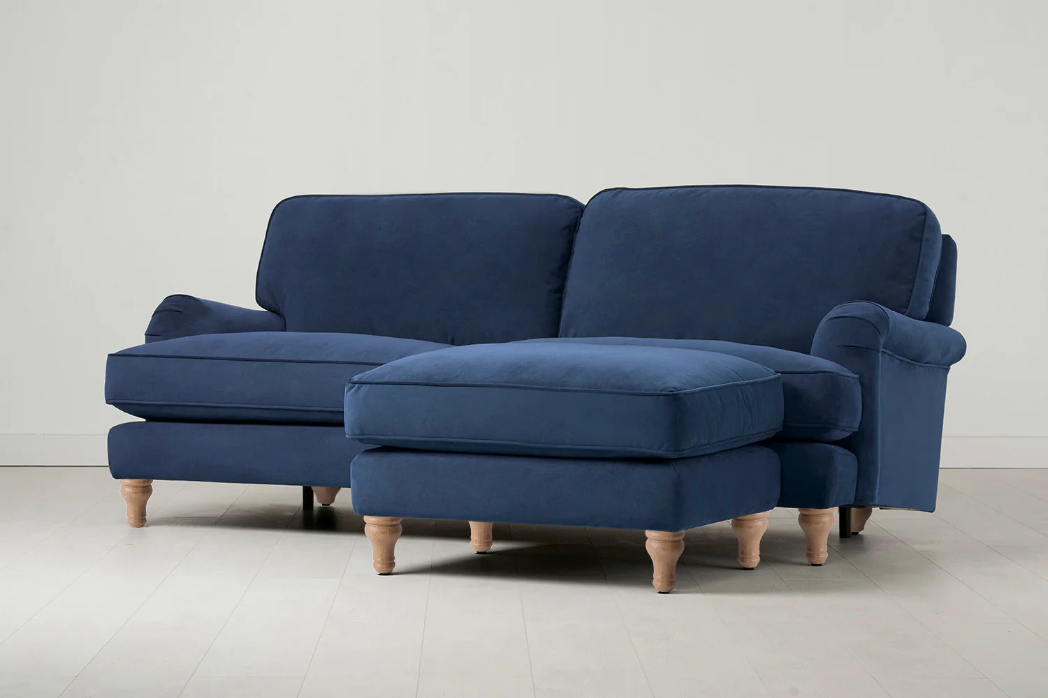 Model 15 3 Seater Sofa with Ottoman, Oak / Teal - Image 2