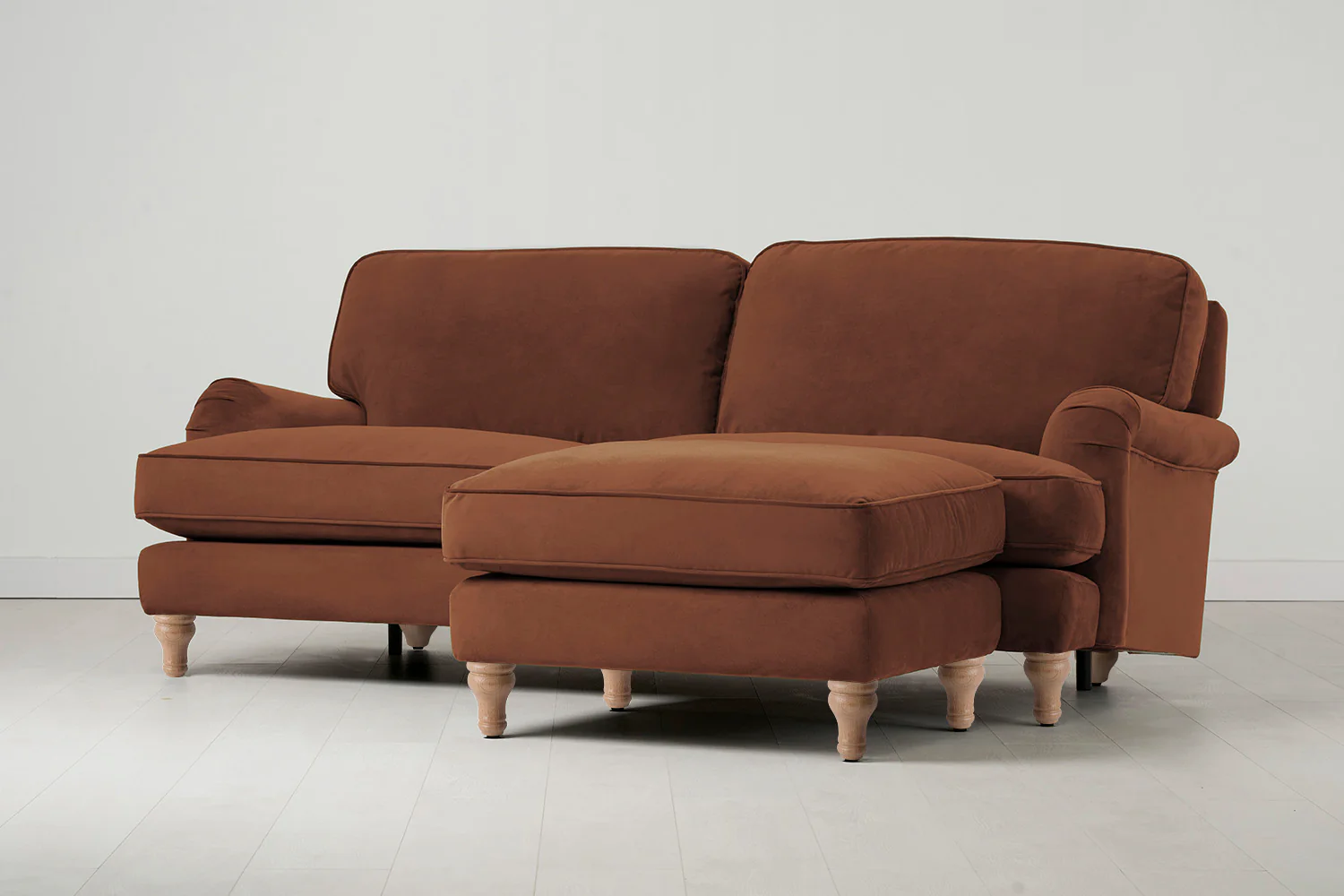 Model 15 3 Seater Sofa with Ottoman, Oak / Umber - Image 2