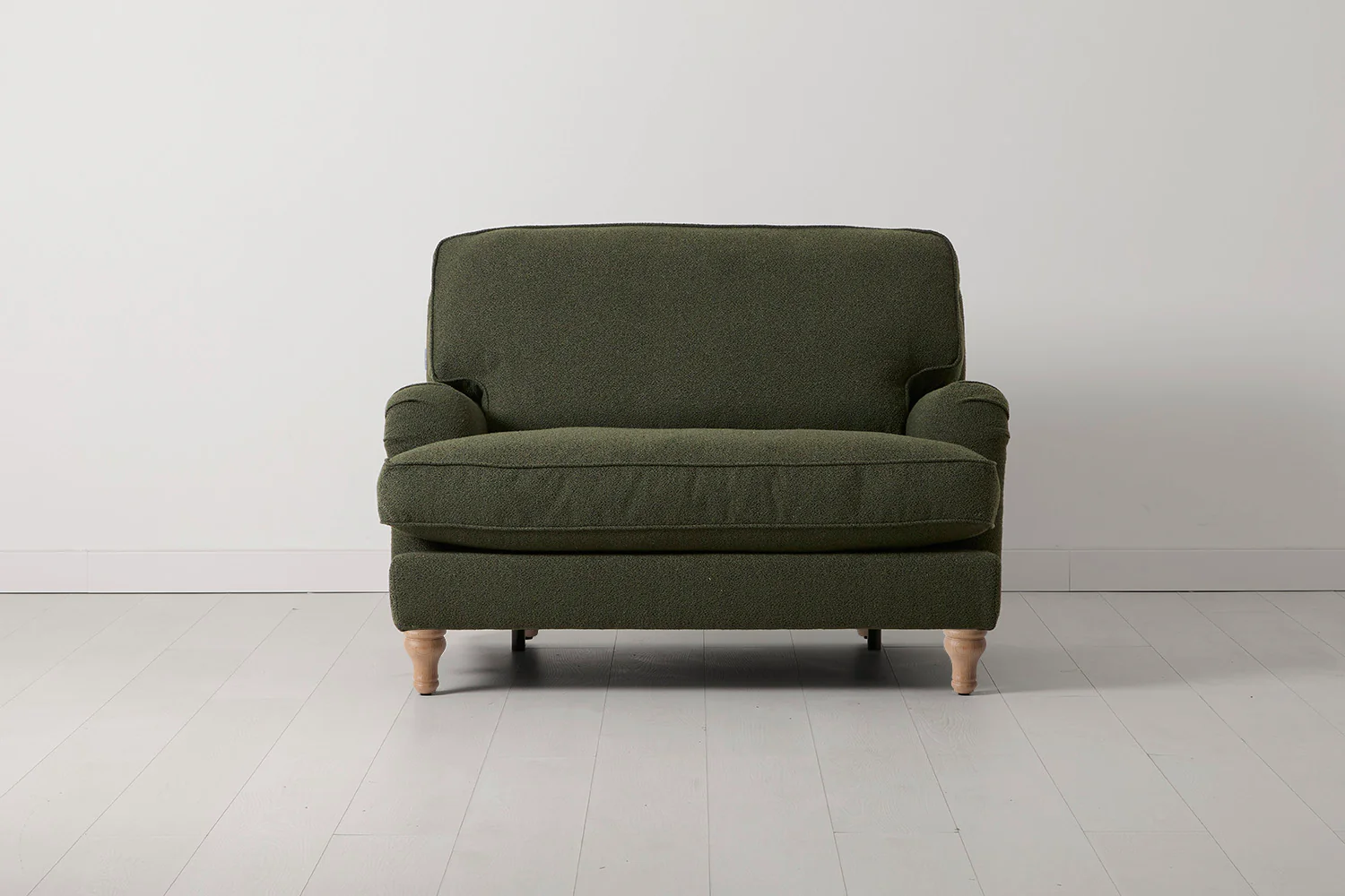 Model 15 Loveseat, Oak / Fern