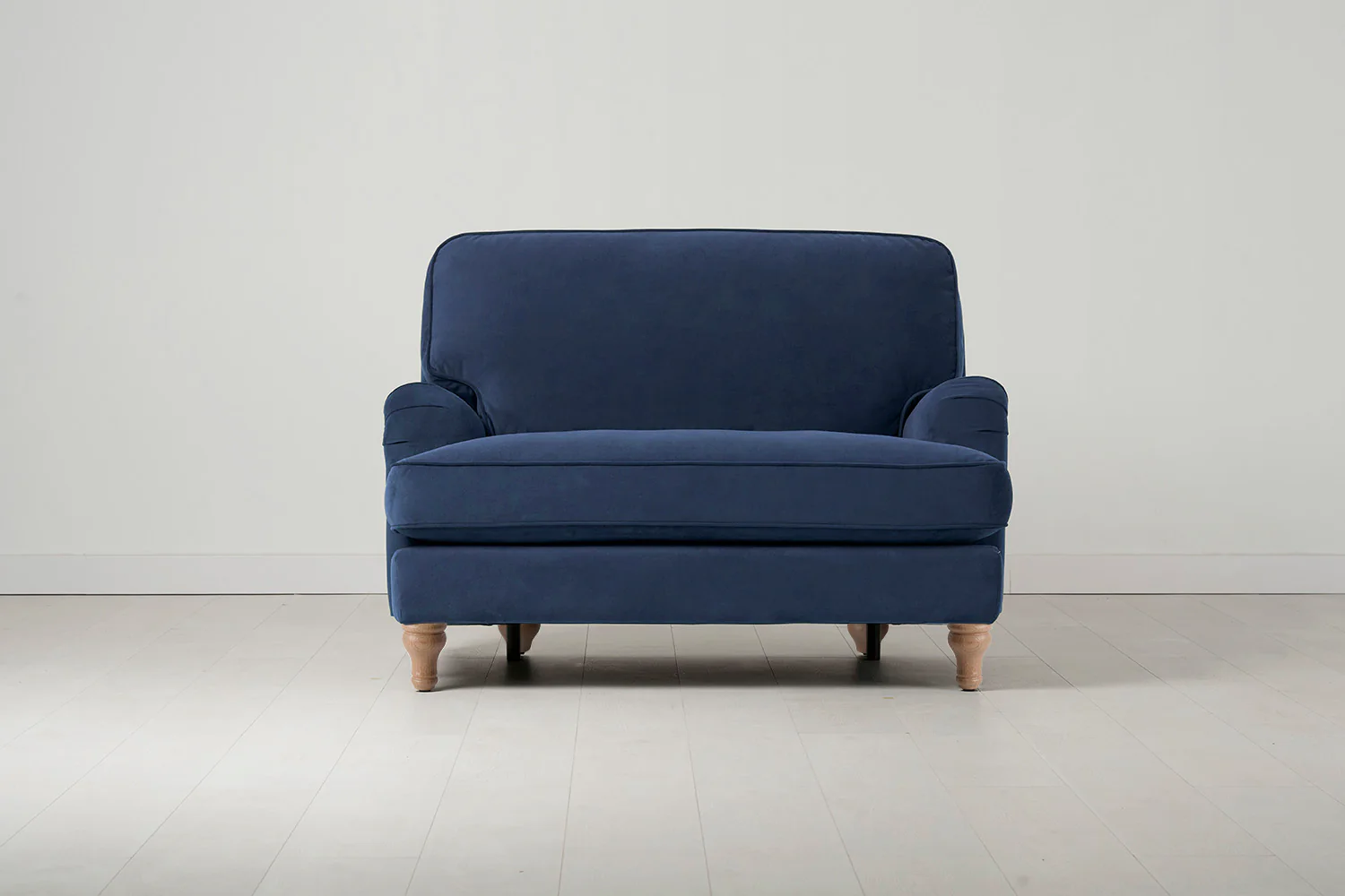 Model 15 Loveseat, Oak / Teal