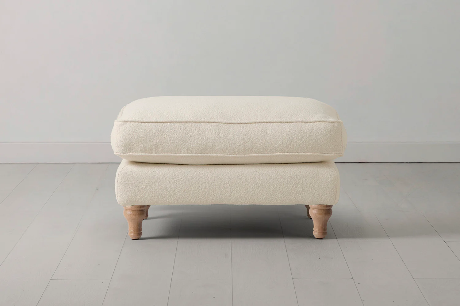 Model 15 Ottoman, Oak / Ivory
