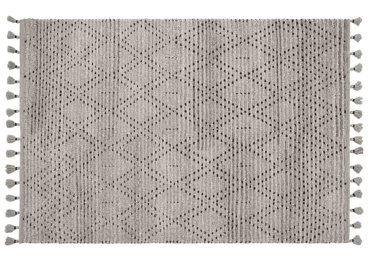 Nepal Rug Grey Black Diamond, 160x230 - Image 4