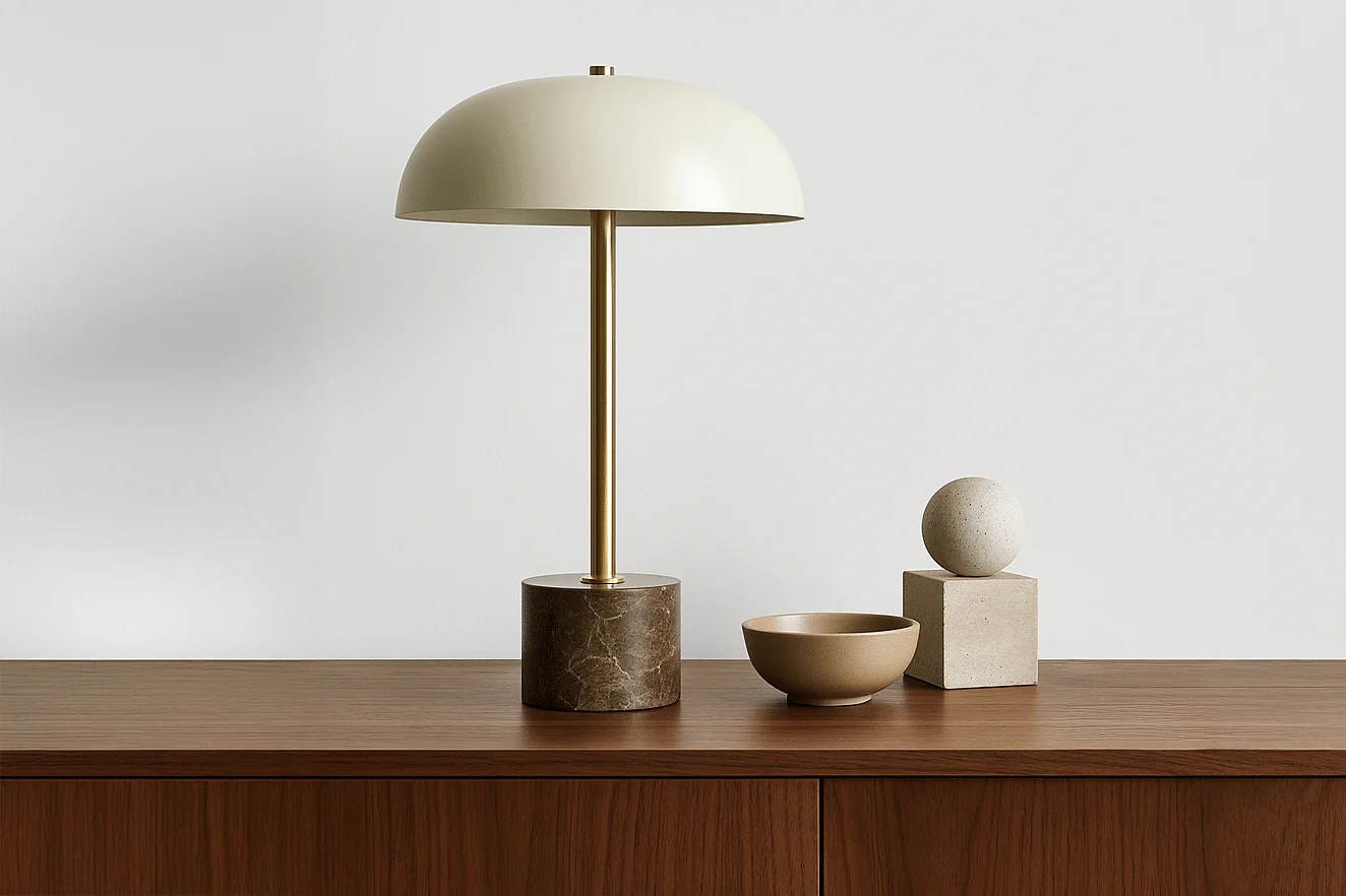Table Lamp 05, Brown Marble - Image 2